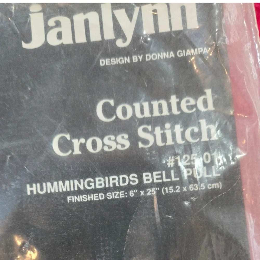 Janlynn Hummingbirds Bell Pull Counted Cross‎ Stitch Kit 125-01 Vintage 1991 NEW